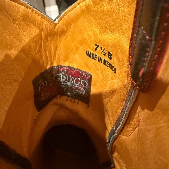 Old Gringo Black and Red Leather Boots - Picture 3 of 13